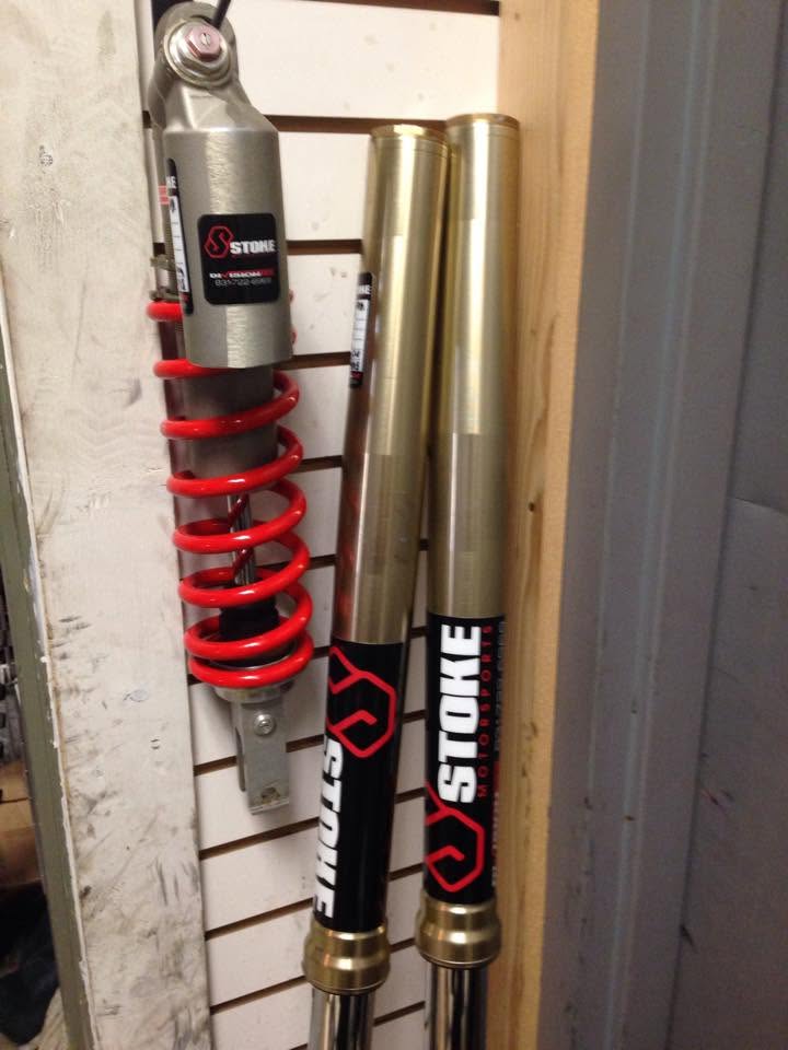 Stoke Motorsports shock and fork suspension components